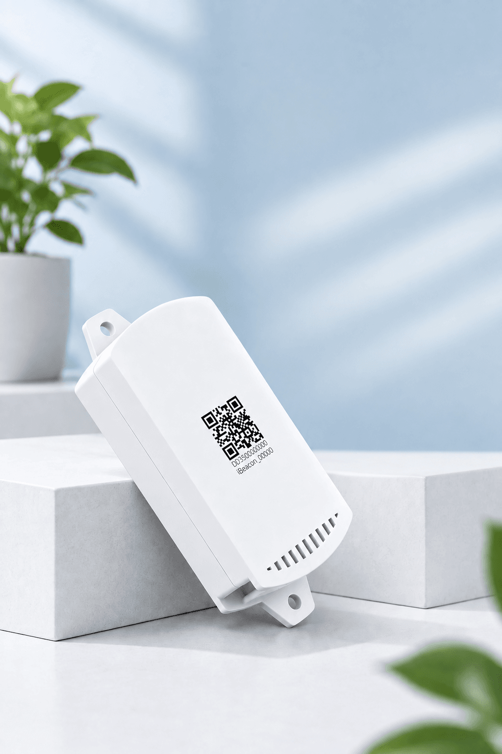 Neo temperature and humidity sensor on a white display block